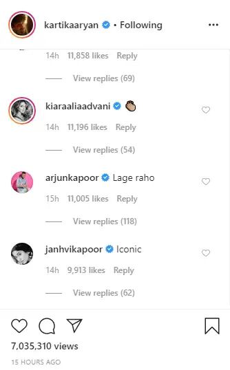 Kartik Aaryan's 'Social Distancing' Monologue Gets Thumbs-up From Arjun Kapoor, Janhvi Kapoor, Varun Dhawan And Others