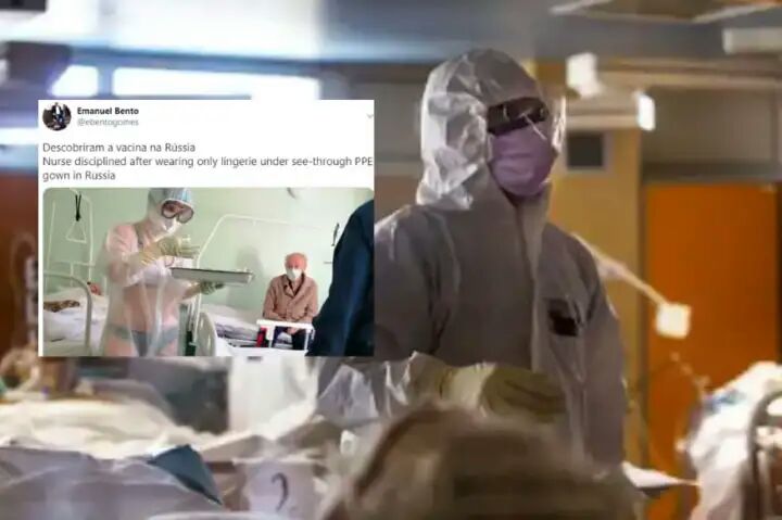 Russian Nurse Gets Suspended For Wearing Just Her Lingerie Under See-Through PPE Kit